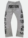 First Row Denim No Limits No Regret Flared Jogger Light Grey