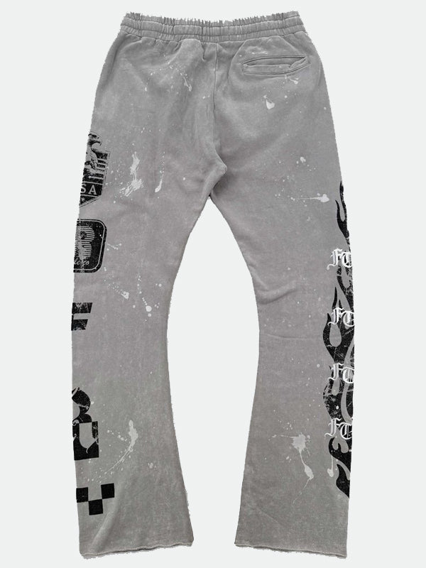 First Row Denim No Limits No Regret Flared Jogger Light Grey