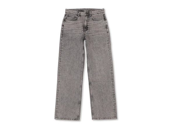 L/AB Off White Straight Fit Piped Denim Smoke Fade