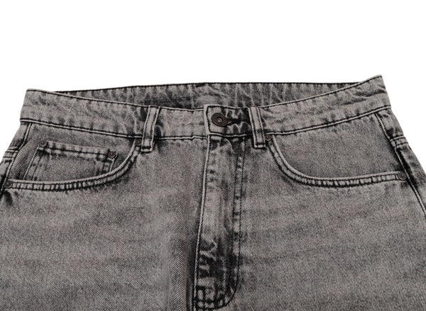 L/AB Off White Straight Fit Piped Denim Smoke Fade