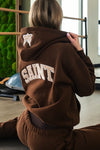Saint Heavyweight Brushed Zip-Up Warm Cocoa