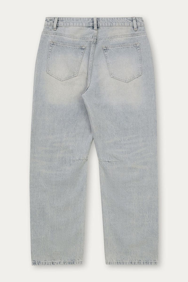 Baggy Darted Denim Light Vintage Blue