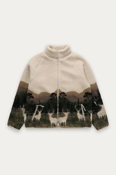 Kuwalla Tee Printed Sherpa Jacket Elk Wildlife