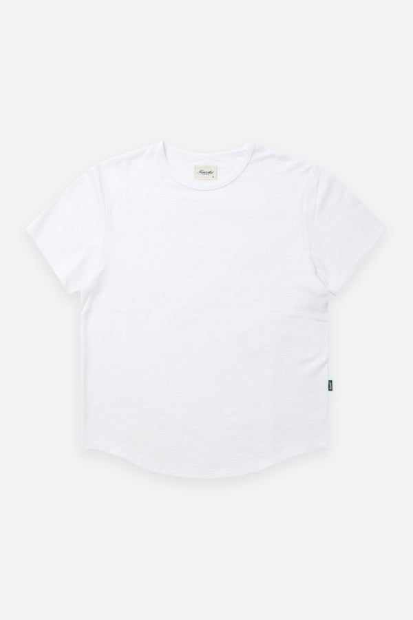 Slub Hi Lo Tee White