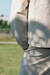 Park & Rec Linen Coach Jacket Beige