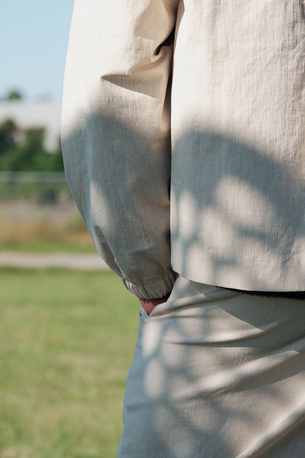 Park & Rec Linen Coach Jacket Beige