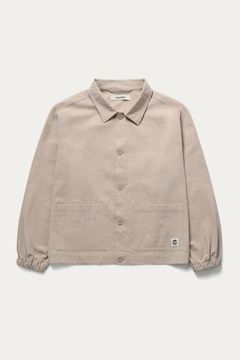 Park & Rec Linen Coach Jacket Beige