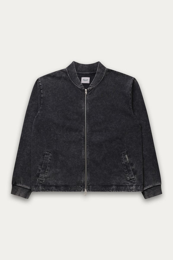 Jersey Bomber Sweatshirt Fade Black