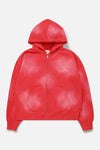 Faded Zip Up Hoodie Watermelon Red