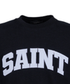 Saint Heavyweight White Baseball Patch Black Tee