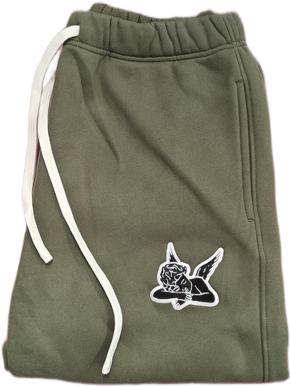 Saint Relaxed Heavyweight Brushed Khaki Patch Khaki Joggers