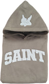Saint Heavyweight Brushed White Patch Taupe Hoodie