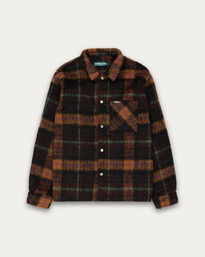 Kuwalla Tee Pile Plaid Shacket Orange