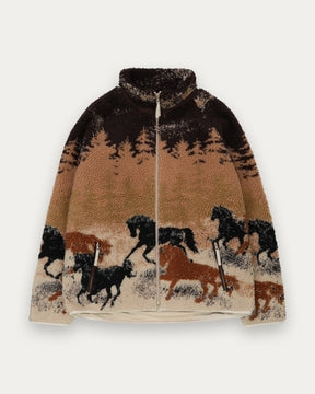 Kuwalla Tee Printed Sherpa Jacket Wild Horses 2.0