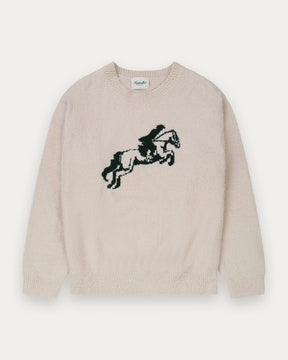 Kuwalla Tee Equestrian Knit Crew Bouclé Cream