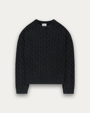 Kuwalla Tee Braided Knit Box Crew Vintage Black