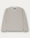 Kuwalla Tee Long Sleeve Linen Stripe Tee White