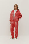 Faded Straight Leg Sweatpant Watermelon Red