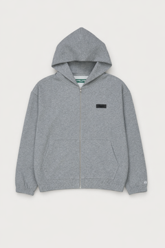 Kuwalla Tee Ribbed Zip Hoodie Heather Grey