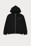 Kuwalla Tee Ribbed Zip Hoodie Black