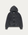 Faded Zip Up Hoodie Fade Black