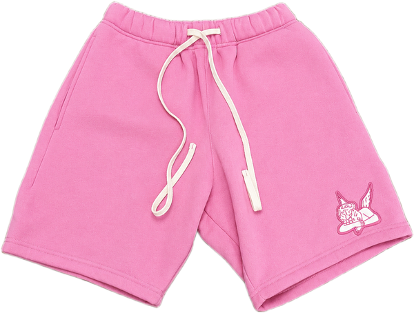 Fleece Shorts Pink/White