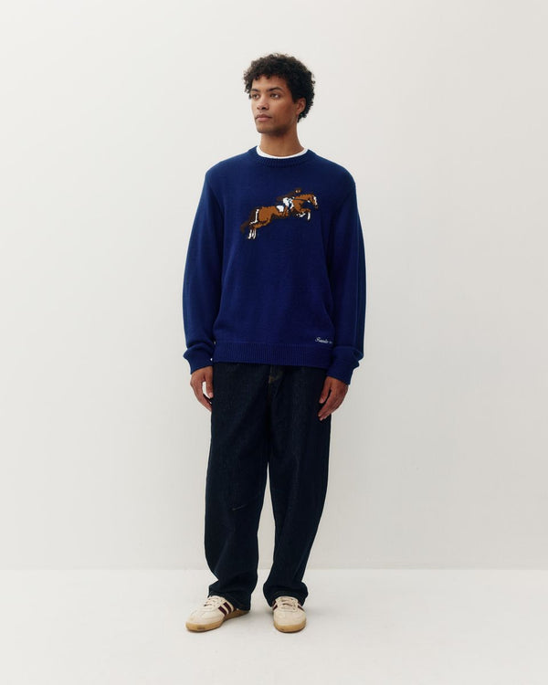 Kuwalla Tee Equestrian Knit Crew Bouclé Navy