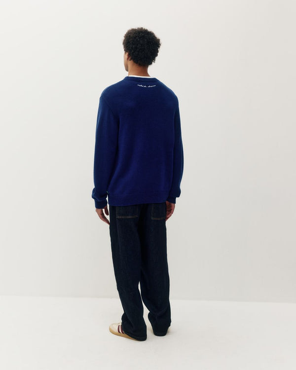 Kuwalla Tee Equestrian Knit Crew Bouclé Navy