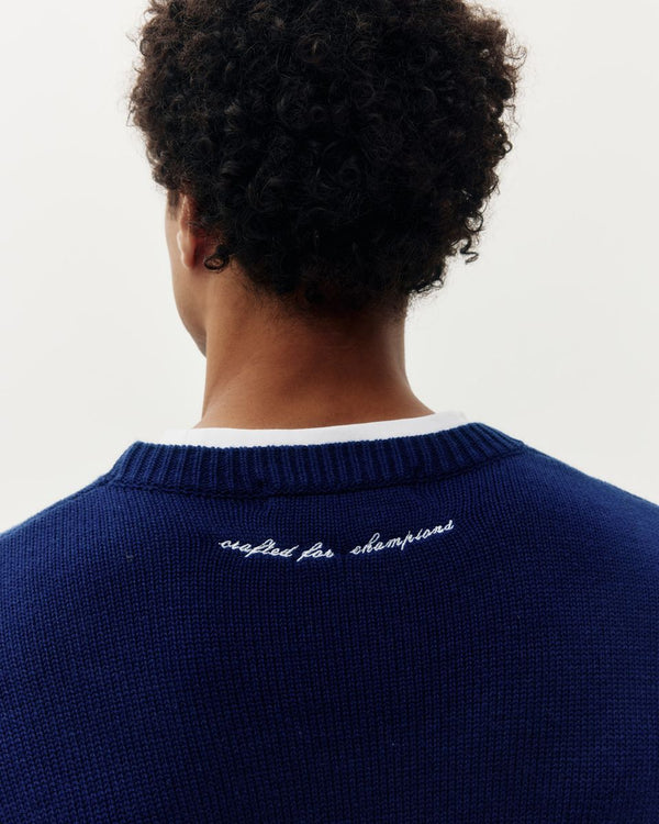 Kuwalla Tee Equestrian Knit Crew Bouclé Navy
