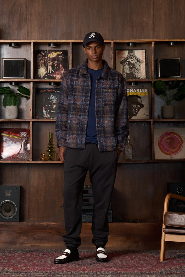 Faux Mohair Overshirt Navy