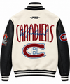 Montreal Canadians Vintage Varsity Jacket Egg Shell