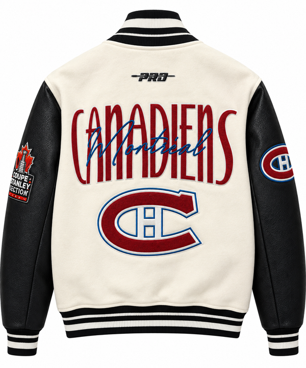 Montreal Canadians Vintage Varsity Jacket Egg Shell
