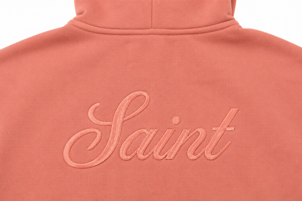 Saint Heavyweight Brushed Zip-Up Salmon