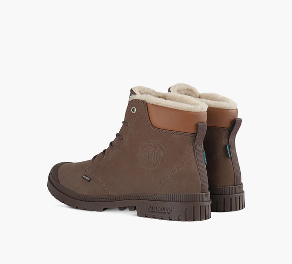Palladium Unisex SP20 Cuff Leather Waterproof Warm Lined Boot Dark Cocoa