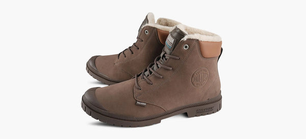 Palladium Unisex SP20 Cuff Leather Waterproof Warm Lined Boot Dark Cocoa