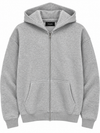 Saint Heavyweight Brushed Zip-Up Varsity Ash