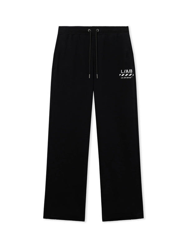 Off White Diagonal Hem Jogger Pants