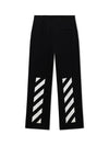 Off White Diagonal Hem Jogger Pants