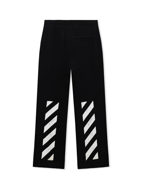 Off White Diagonal Hem Jogger Pants