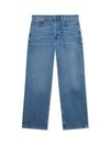 L/AB Off White Straight Fit Piped Denim Steel Indigo