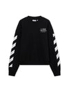 Off White L/AB Diagonal Crew Neck Sweatshirt
