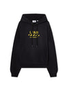 L/AB Off White Diagonal Washed Hoodie Black