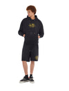 L/AB Off White Diagonal Washed Hoodie Black