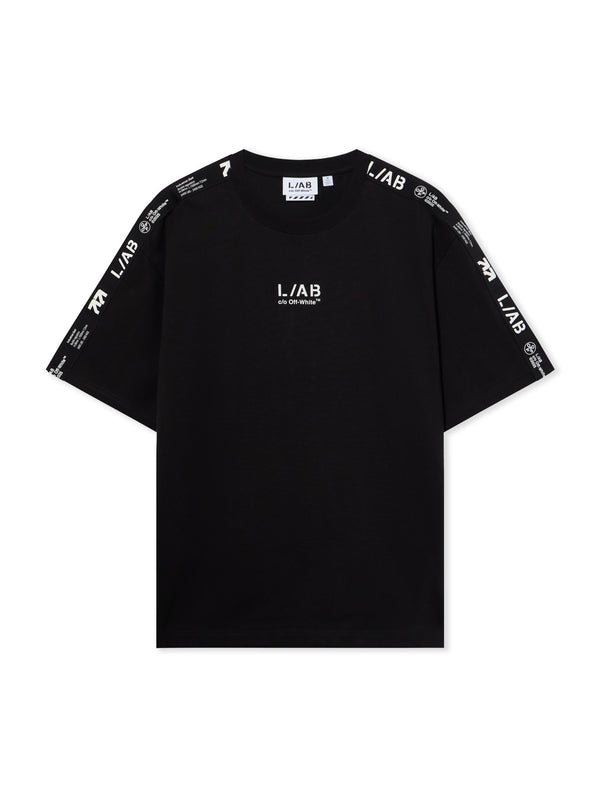 Off White L/AB Logo Tape T-Shirt