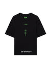 L/AB Off White Off Stacked T-Shirt Black