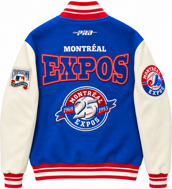 Montreal Expos Day One Rib Wool Varsity Jacket Royal Blue