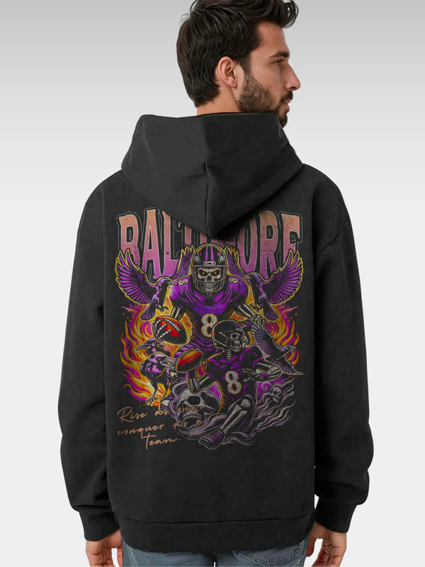 Baltimore Football Hoodie Black