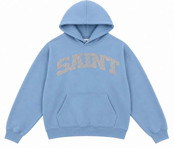 Saint Heavyweight Brushed Hoodie Blue Bird