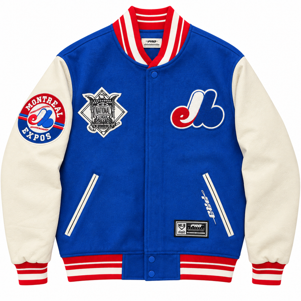 Montreal Expos Day One Rib Wool Varsity Jacket Royal Blue