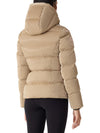 Madalyn-GLO High Gloss Down Jacket Removable Hood Camel